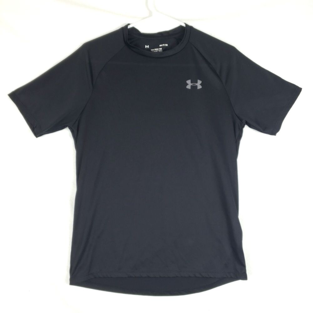 Under Armour Tech Tee Shirt Mens Small Black Short Sleeve Activewear Gym Workout